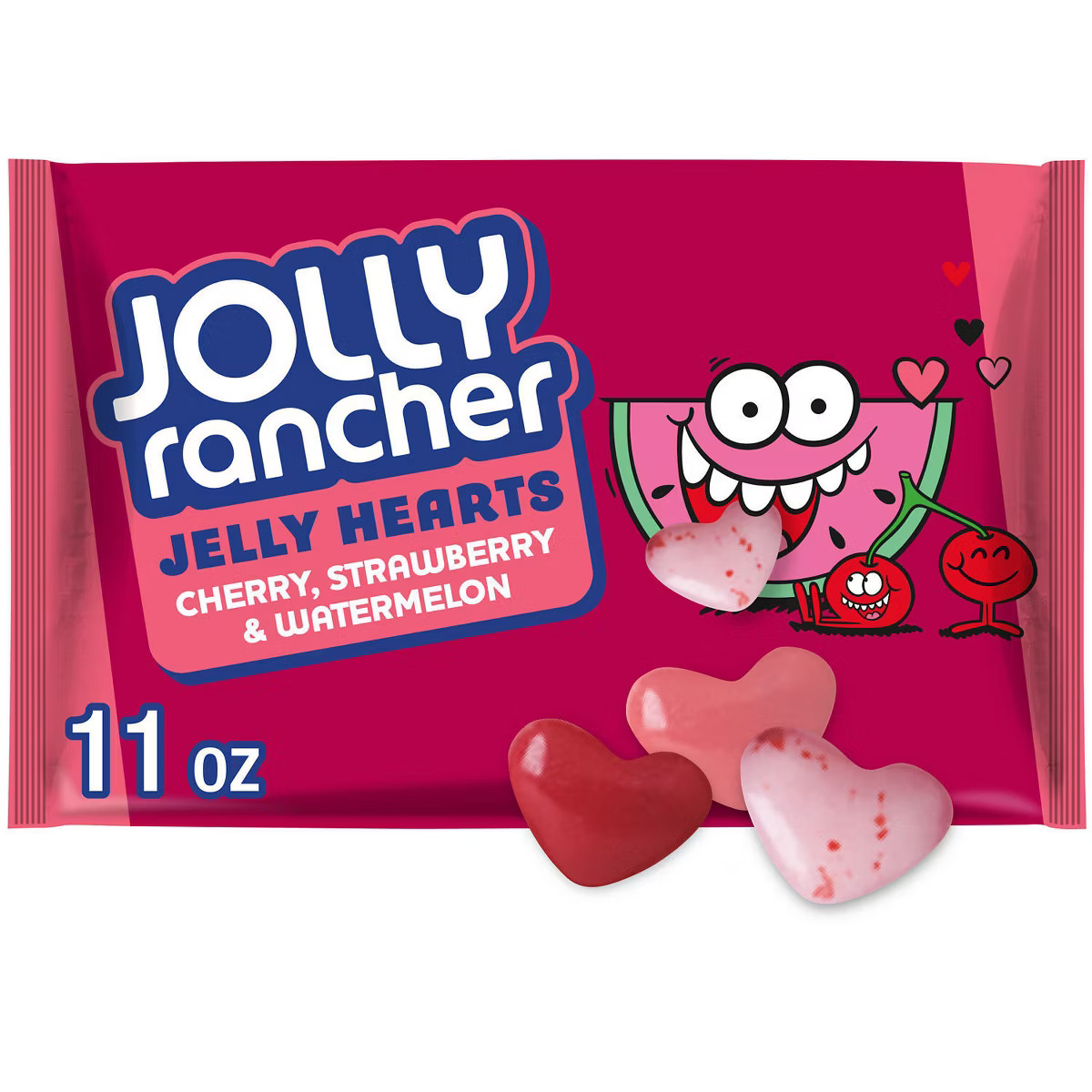 Jolly Rancher Valentine's Day Assorted Fruit Jelly Hearts Candy Bag - 11oz | Target