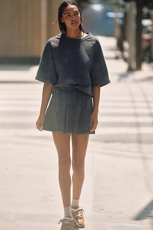 Daily Practice Pull-On Washed Mini Skirt | Anthropologie (US)
