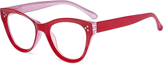 Eyekepper Large Cateye Design Reading Glasses Oversized Readers for Women Reading - Red +0.75 | Amazon (US)