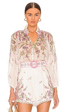 Zimmermann Billow Blouse in Mini Lilac Floral from Revolve.com | Revolve Clothing (Global)