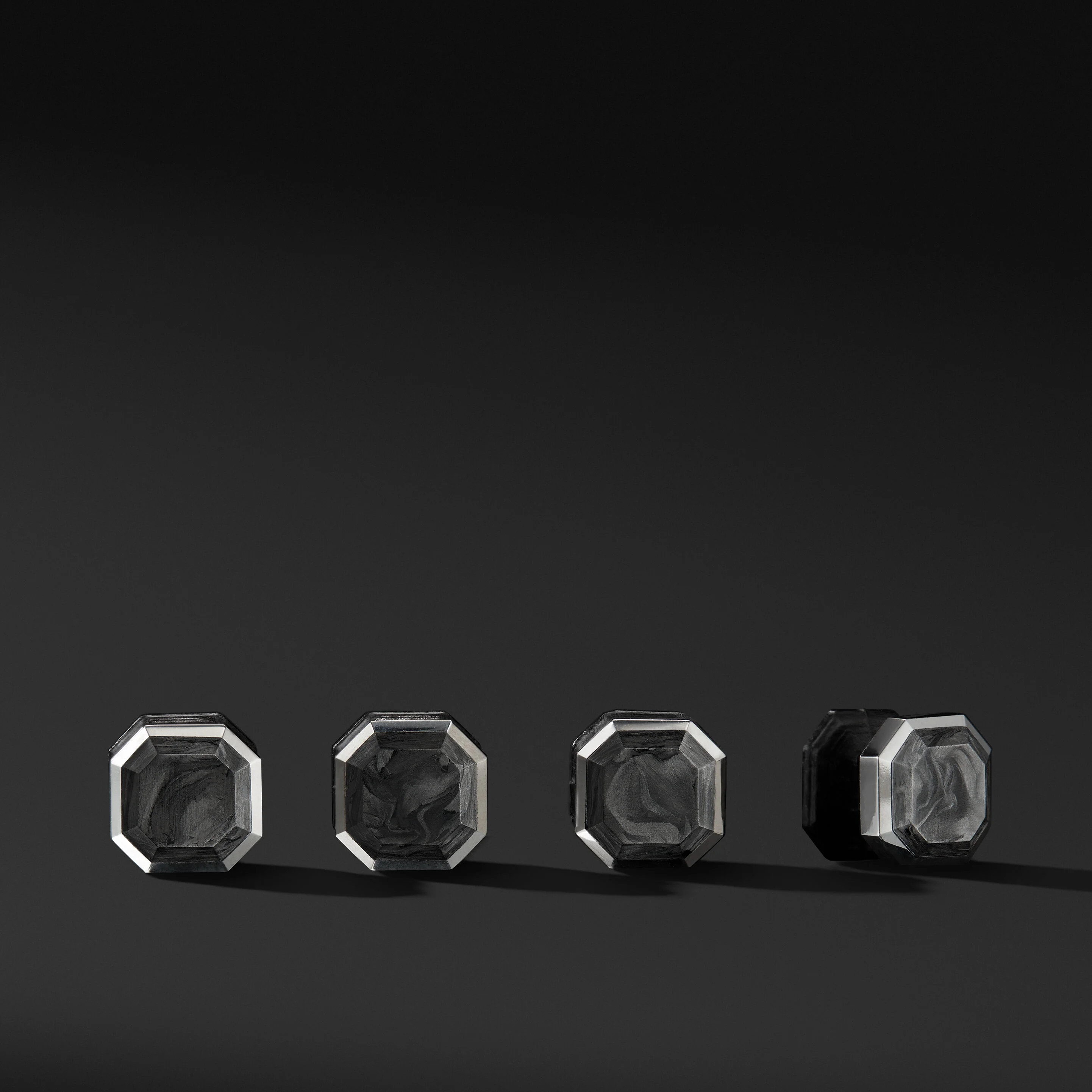 Forged Carbon Shirt Studs | David Yurman