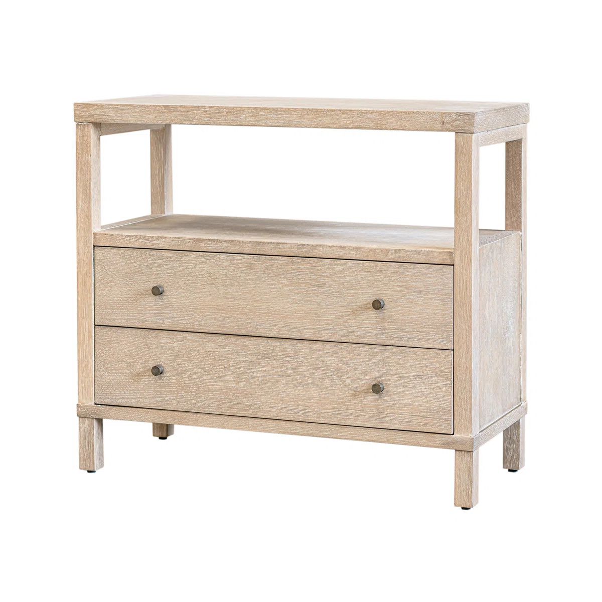 2-Drawer Wood Nightstand, Natural | Wayfair North America