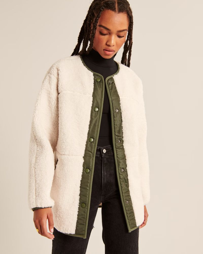 Women's Sherpa Liner Jacket | Women's Tops | Abercrombie.com | Abercrombie & Fitch (US)