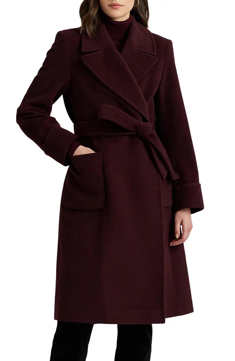 Wool Blend Wrap Coat | Nordstrom