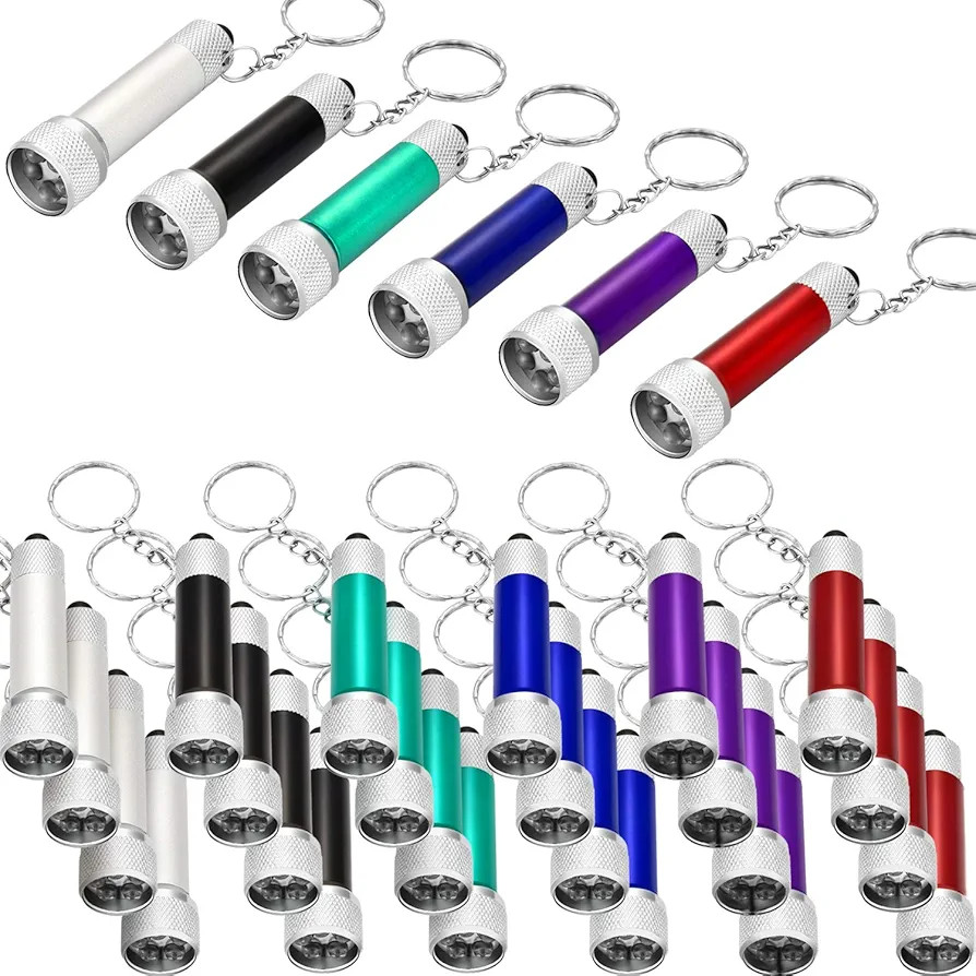 Honoson 30 Pieces Mini Led Flashlight Keychain Portable 5 Bulb LED Flashlight for Camping Party F... | Amazon (US)