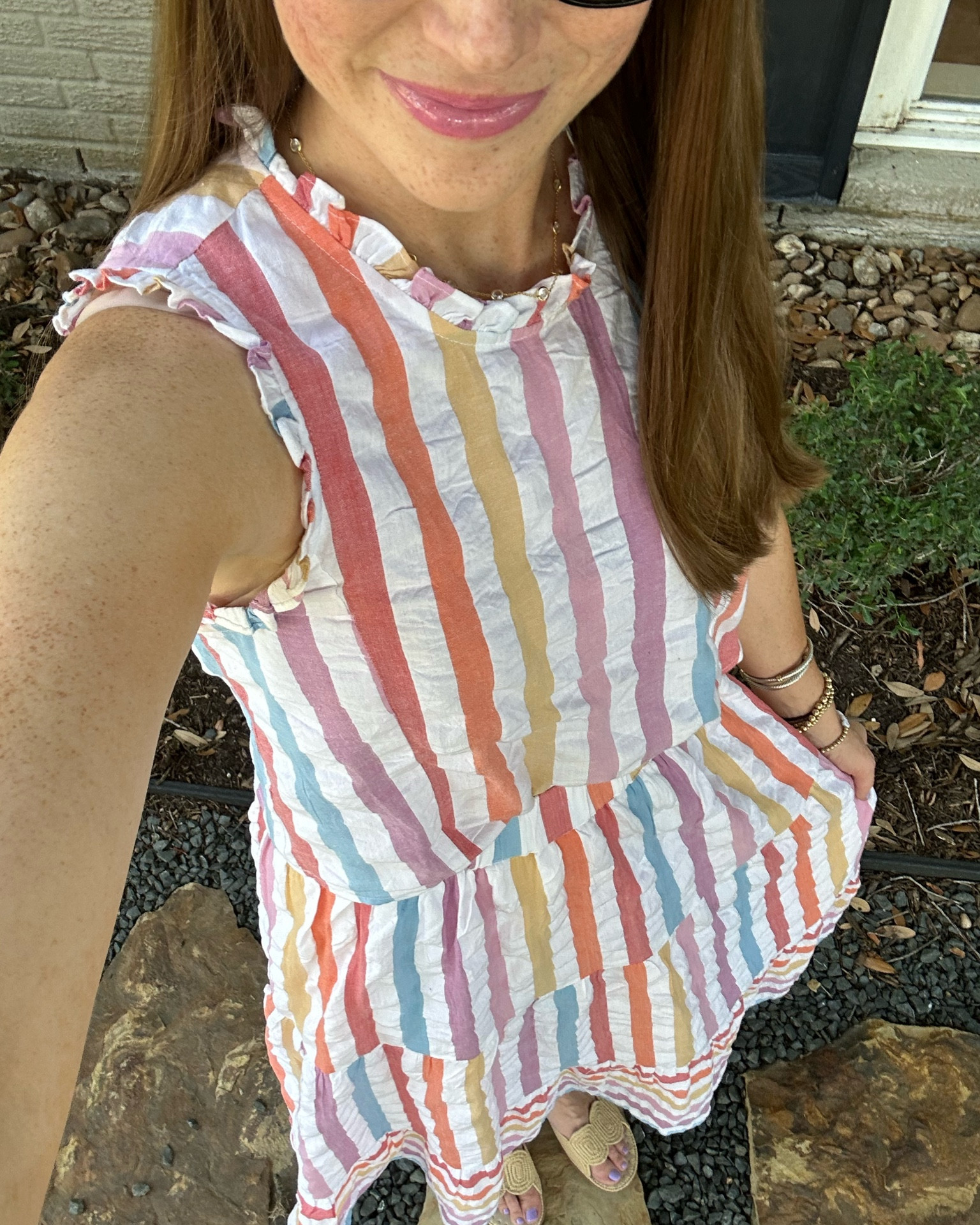 Such a fun rainbow skirt and top outfit from DRA.

Runs true to size but if your in-between sizes I would go up to get more room in the waistband of the skirt. 

#LTKstyletip