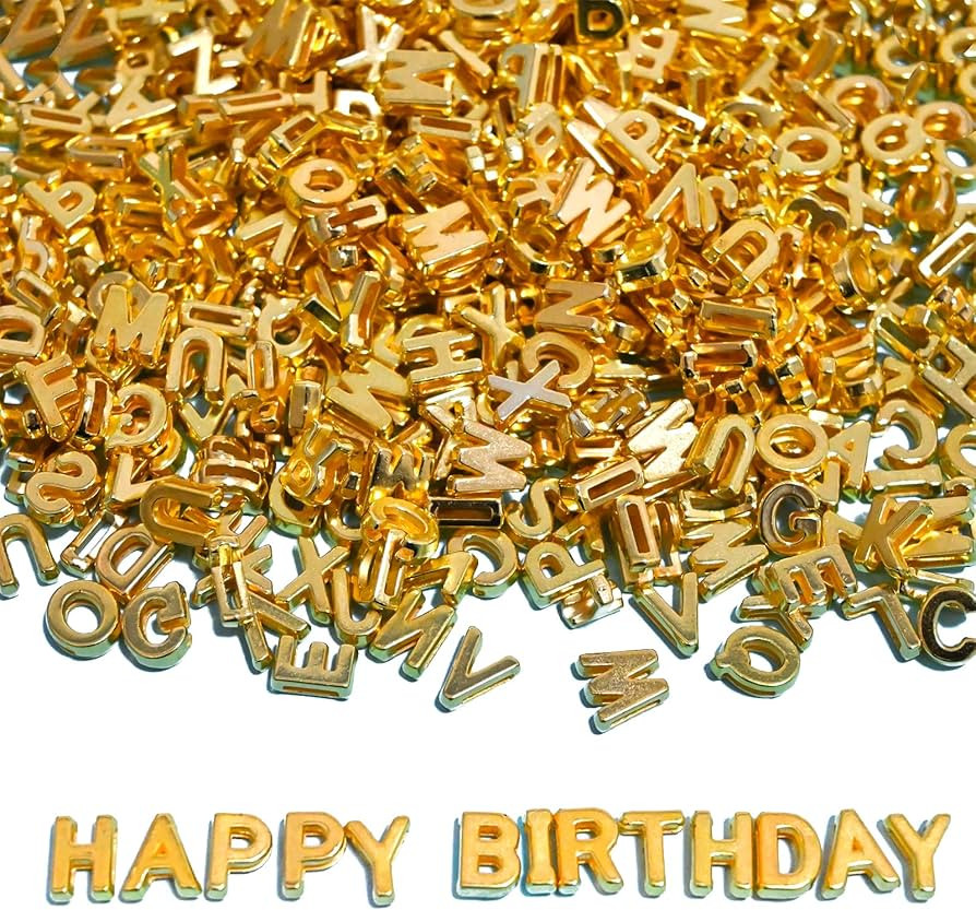 300+ Pieces 9x12mm Big Large Alphabet Letter Beads Charms A-Z Mixed Plastic Shape Loose Bead for ... | Amazon (US)