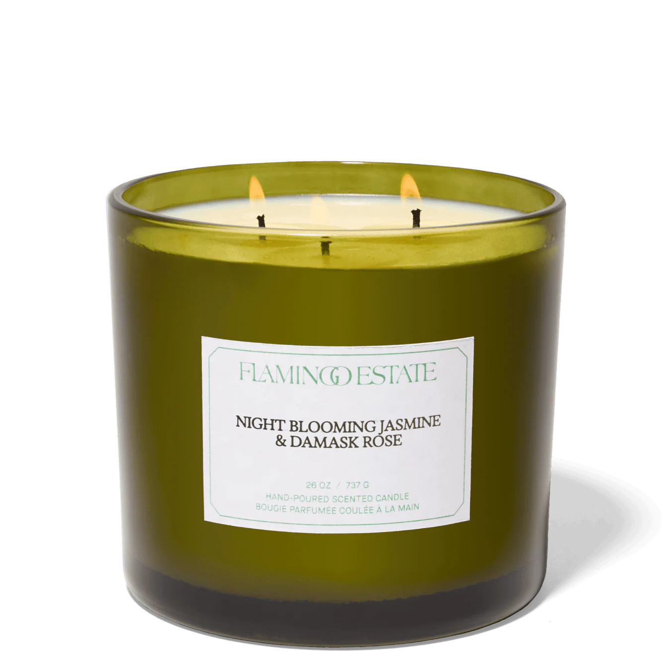 Night Blooming Jasmine & Damask Rose XL Candle | Flamingo Estate