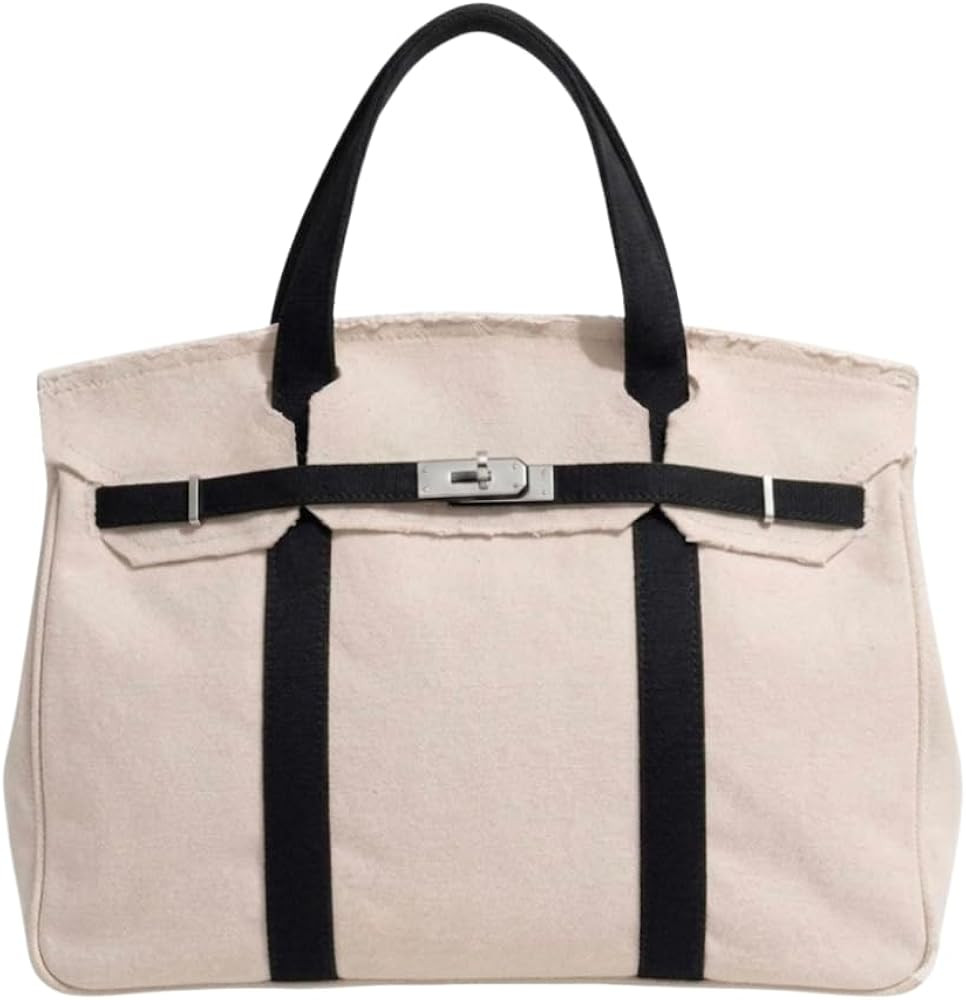 Boatkin Canvas Carryall Tote 40 cm (Black) Gold Hardware | Amazon (US)