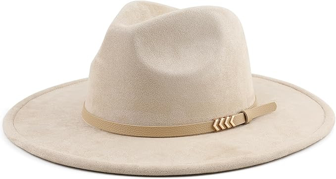 Wide Brim Fedora Hat for Men Women Big Rancher Felt Hat | Amazon (US)