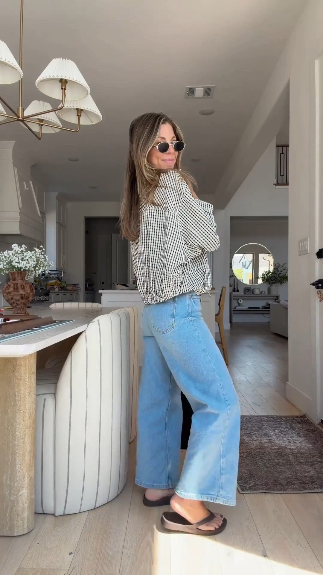 This plaid bomber jacket from Zara!! Wearing xs. Size 2 jeans. Zara culotte jeans. Archie’s flip flops.

#LTKootd #LTKgrwm #LTKmorningroutine