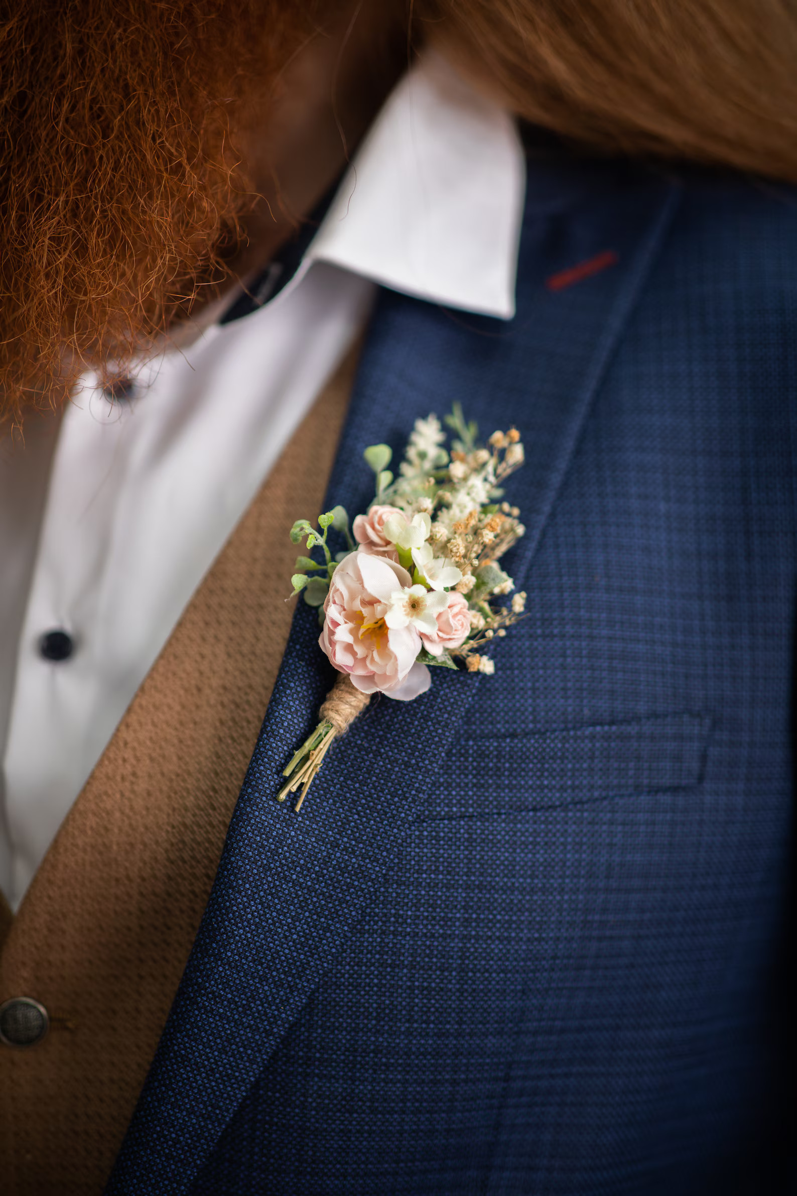 Blush Flower Boutonniere for Groom Romantic Wedding Buttonhole Pink and Green Flower Groom Corsag... | Etsy (US)