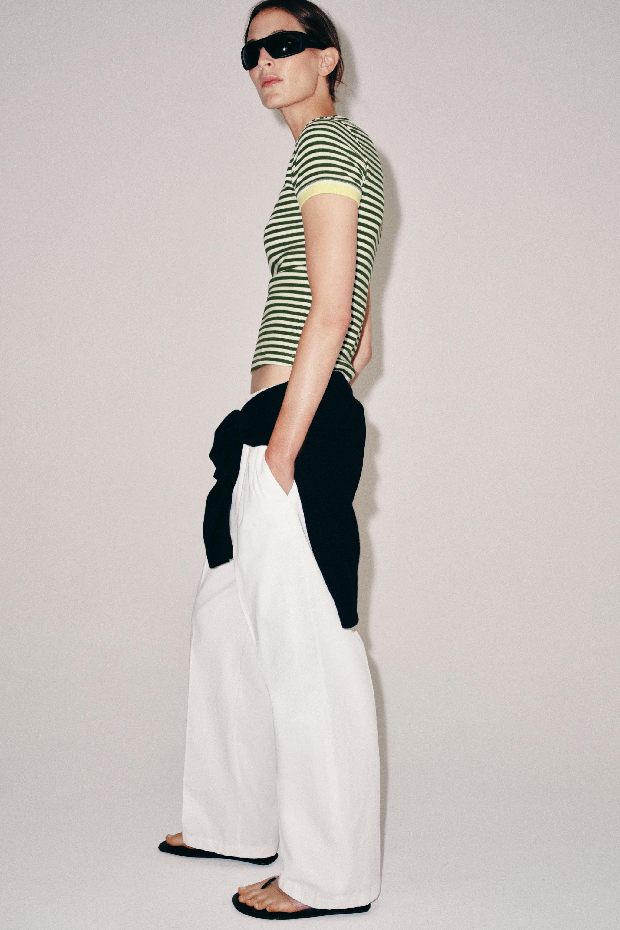 STRIPED SHORT SLEEVE T-SHIRT | Zara FR