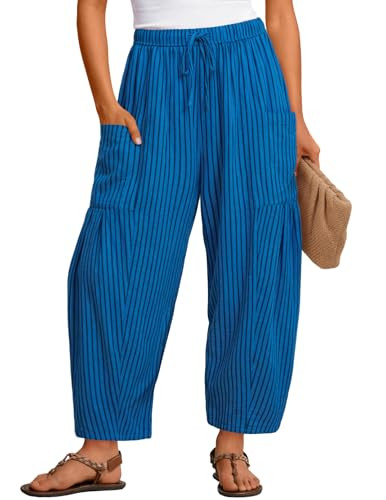 Casual Loose, Drawstring, Elastic Waist, Loose Fit, Baggy, Flowy Pant, Beach Vacation, Spring Sum... | Amazon (US)