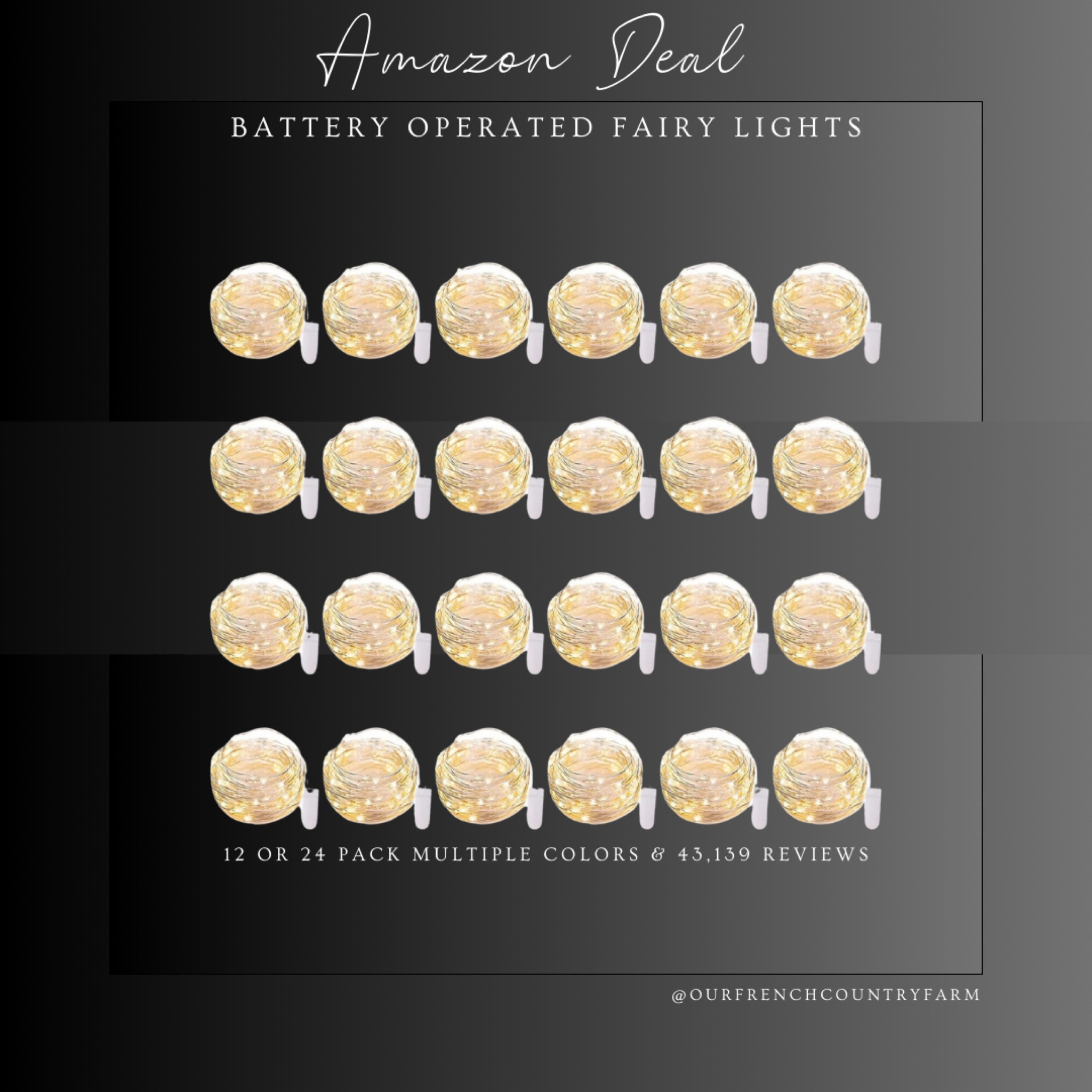 Grab those twinkle lights!  These come in 12 or 24 packs with multiple colors!  Over 40,000 reviews!

#LTKHome #LTKxPrimeDay #LTKSaleAlert