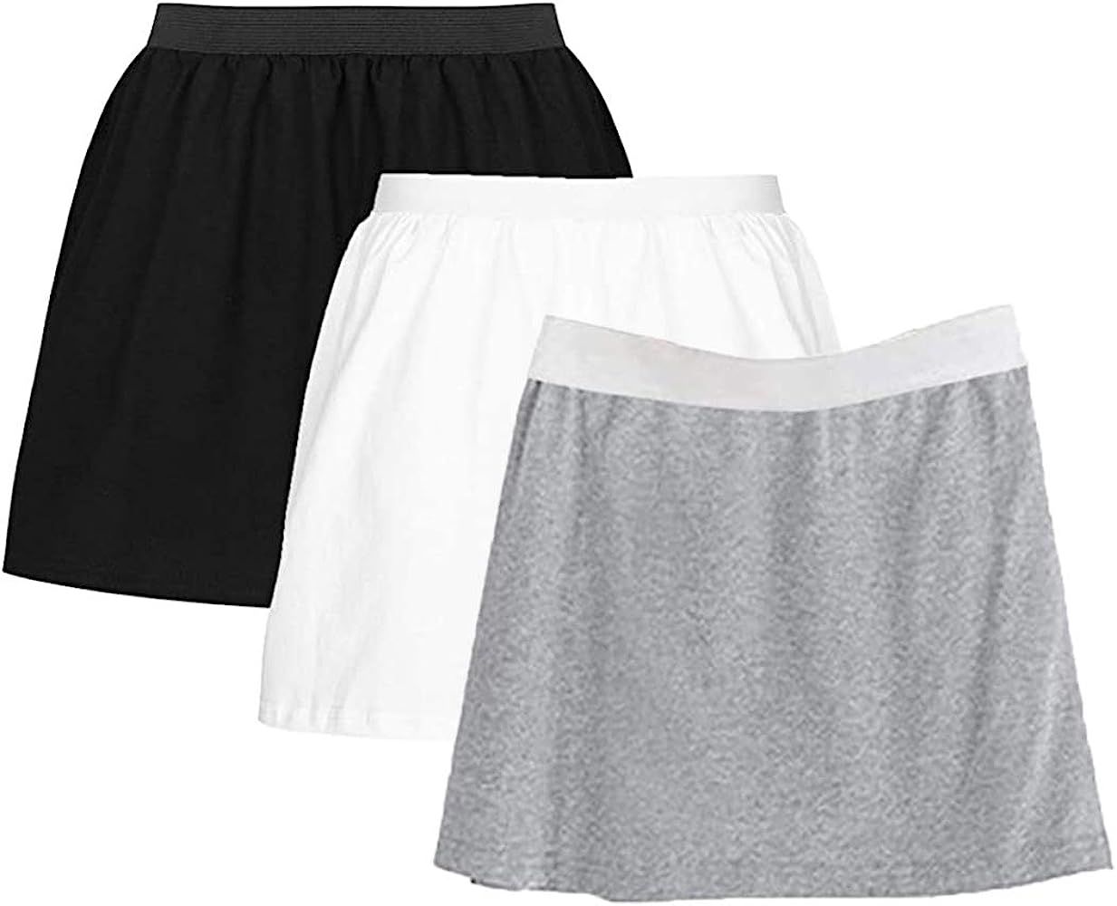 Women's Adjustable Layering Fake Top Lower Sweep 2-Pieces Shirt Hemline Skirt Half-Length Splitti... | Amazon (US)