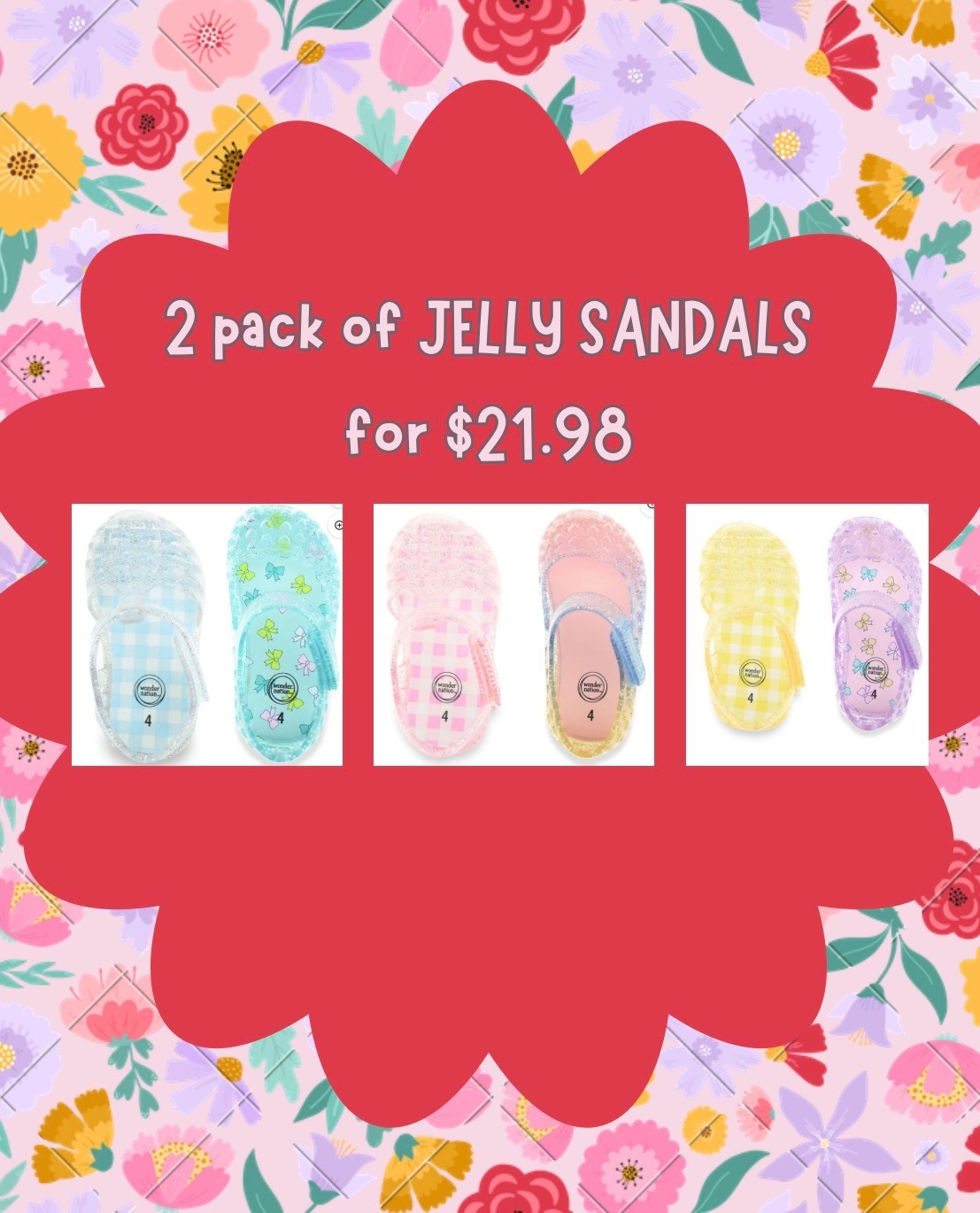 2 pack of jelly sandals for $21.98🤩

#LTKmomlife #LTKBaby #LTKKids