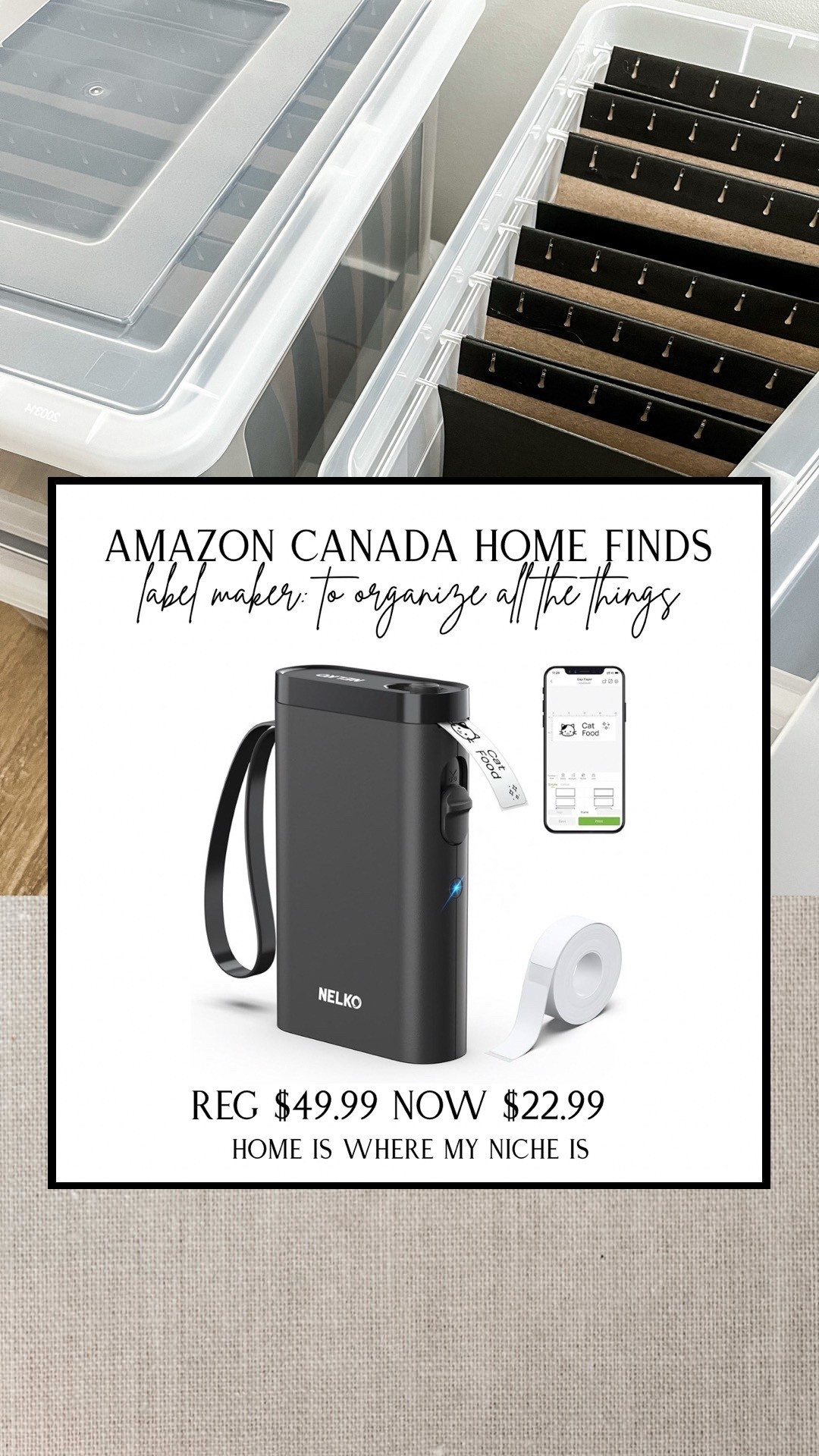 O R G / just ordered this best selling label maker on sale (currently 54% off) to organize all the things 🙌🏻

Amazon Canada | Home Office | Organized 

#LTKsale #LTKcanada #LTKhome