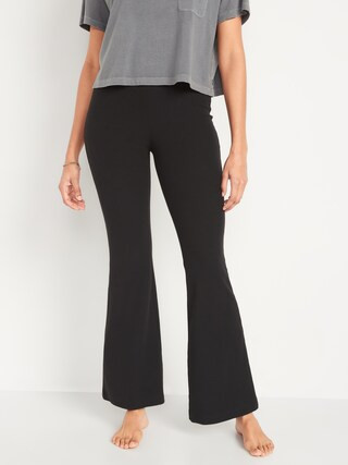 High-Waisted Rib-Knit Flare Leggings for Women | Old Navy (US)