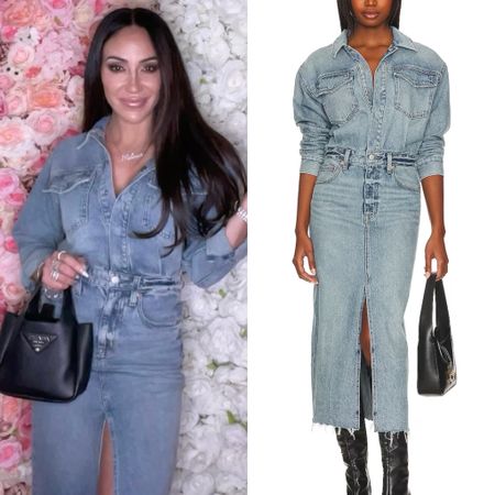 Melissa Gorga’s Denim Shirt Dress 📸 + Info= @melissagorga // Originally from @envybymg