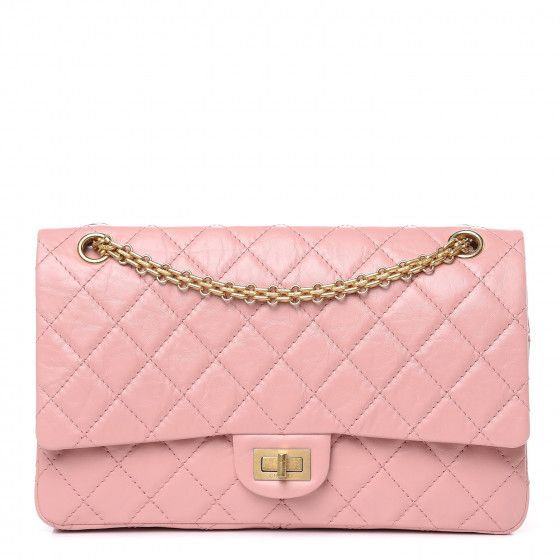 CHANEL Aged Calfskin Quilted 2.55 Reissue 226 Flap Pink | Fashionphile