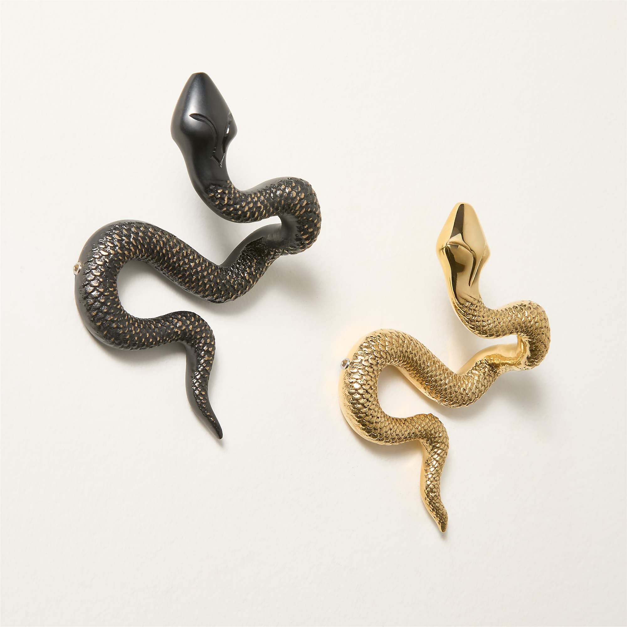 Blackened Brass Snake Wall Hook + Reviews | CB2 | CB2