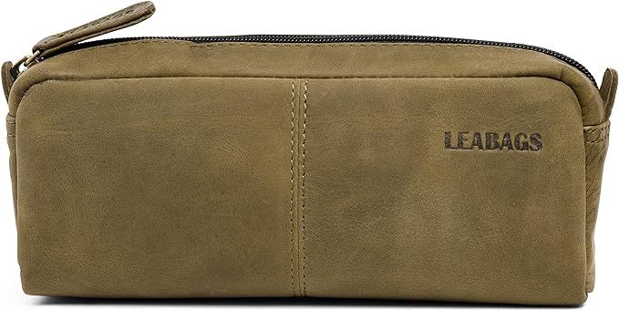 LEABAGS Fort Wayne Leather Pencil Case I Genuine buffalo leather pencil case I Leather case I Vin... | Amazon (US)