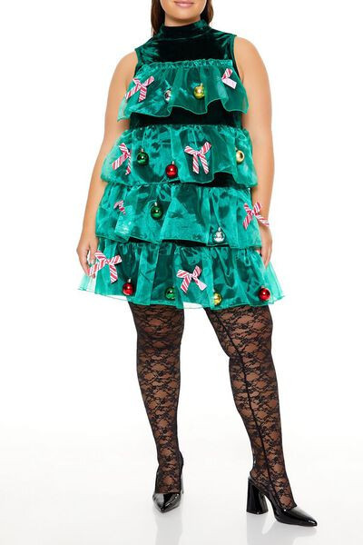 Plus Size Christmas Tree Holiday Dress | Forever 21