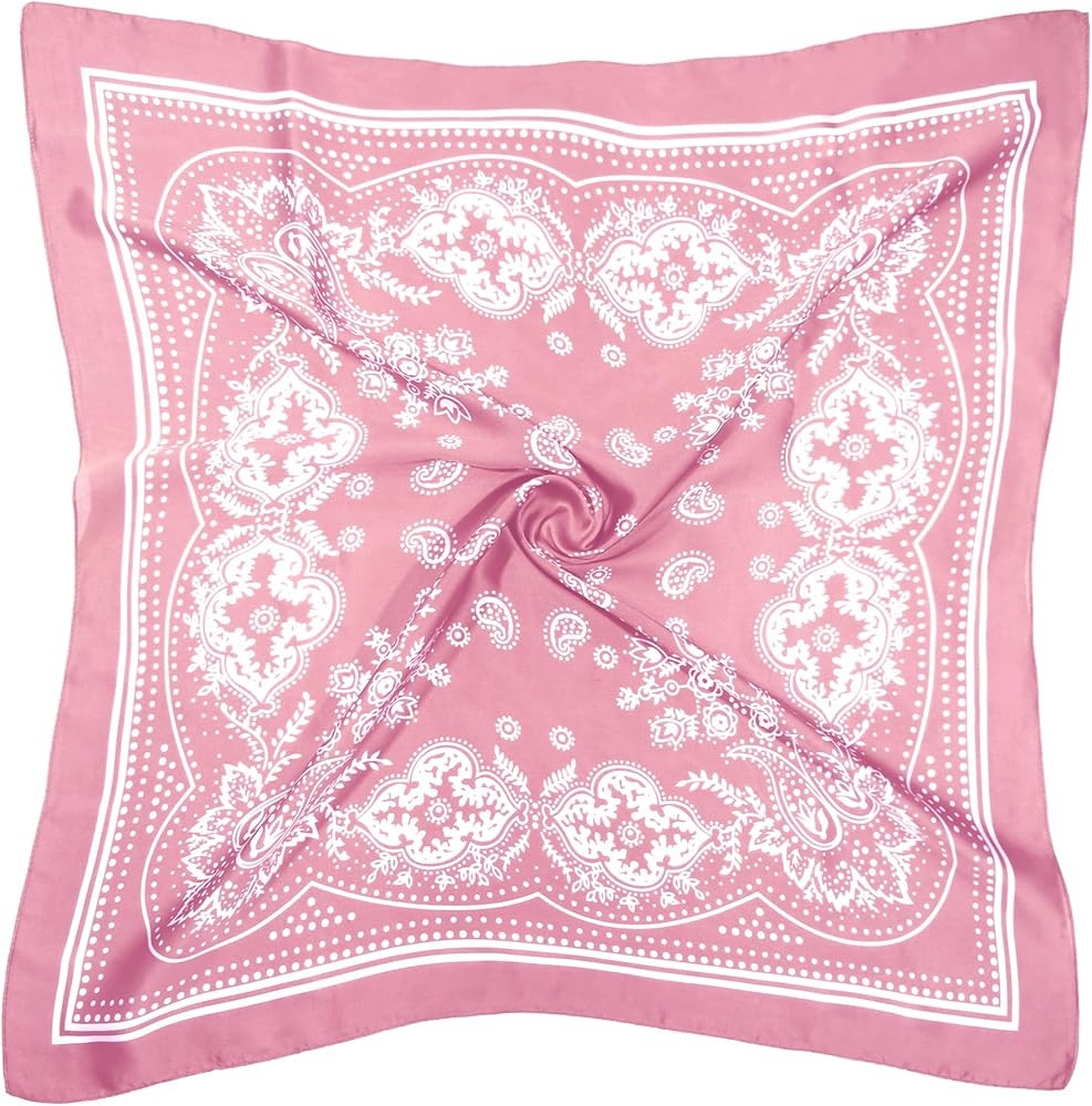 Satin Head Scarf, 27.5 Inches Silk Bandana Hair Wrap Square Scarf | Amazon (US)