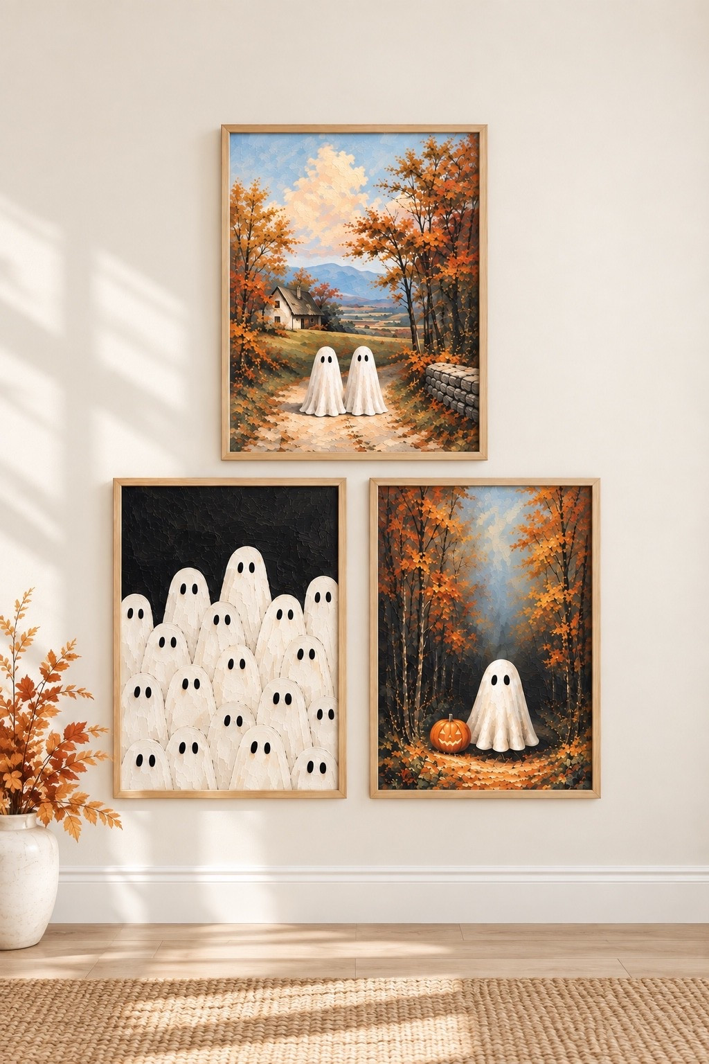 Cozy spooky season, but make it elevated 👻🍂 This set of 3 vintage-inspired ghost prints brings the perfect mix of moody fall color, whimsical Halloween charm, and that collected gallery-wall look I love. Perfect for an entryway, living room, office, or anywhere you want a little subtle Halloween magic. 🎃

#HalloweenDecor #FallDecor #HalloweenWallArt #GalleryWall #GhostDecor #FallWallArt #SpookySeason #VintageHalloween #AutumnDecor #CozyHome #HomeDecorFinds

#LTKSeasonal #LTKHome