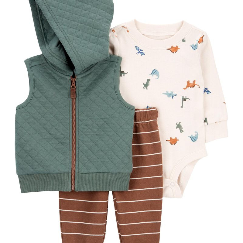 3-Piece Dinosaur Little Vest Set | Carter's