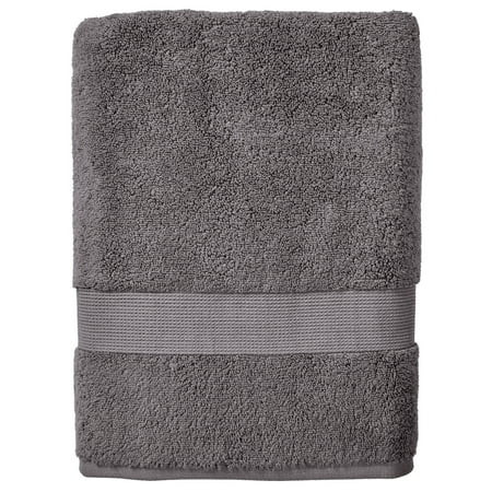 Better Homes & Gardens Signature Soft Solid Cotton Bath Towel, Grey Flannel | Walmart (US)