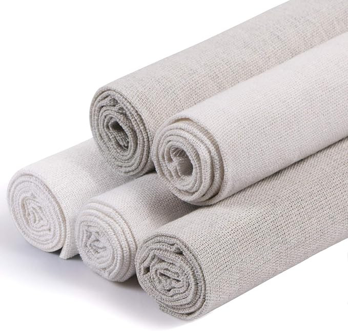 Linen Needlework Fabric, Kissbuty 5 PCS Linen Fabric Cloth for Garment Craft Flower Pot Decoratio... | Amazon (US)