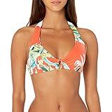 Trina Turk Women's Standard Ring Front Halter Bra Bikini Swimsuit Top, Multi//Costa De Prata, 2 | Amazon (US)