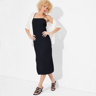 Women's Plisse Column Midi A-Line Dress - Wild Fable™ | Target