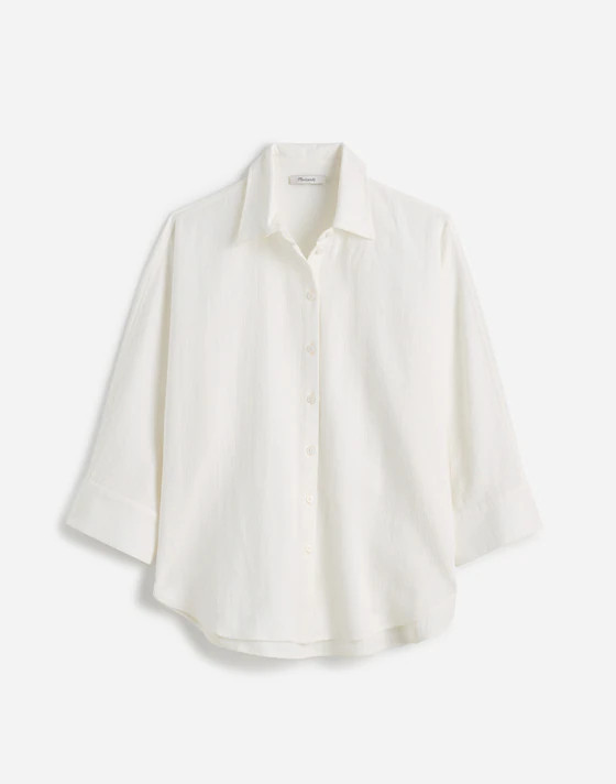 Cotton Double-Gauze Oversized Shirt | Madewell | Madewell