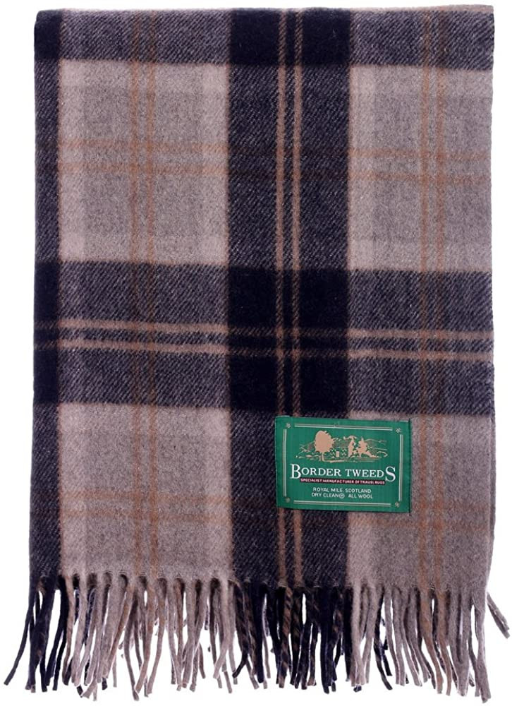 The Scotland Kilt Company Border Tweeds Knee Travel Rug Blanket Wool Tartan - Silver Bannockbane | Amazon (US)