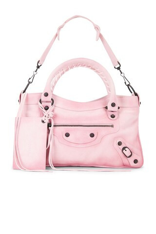 Balenciaga Le City First Suede Bag in Pink | FWRD 