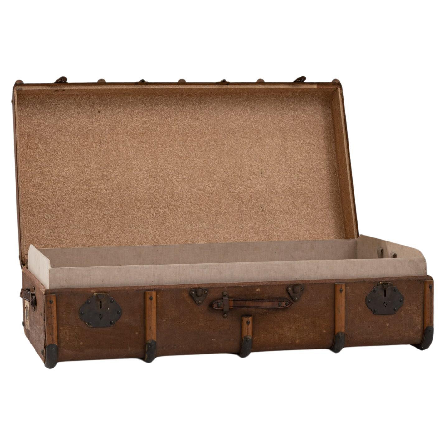 1900s French Wooden Trunk | 1stDibs