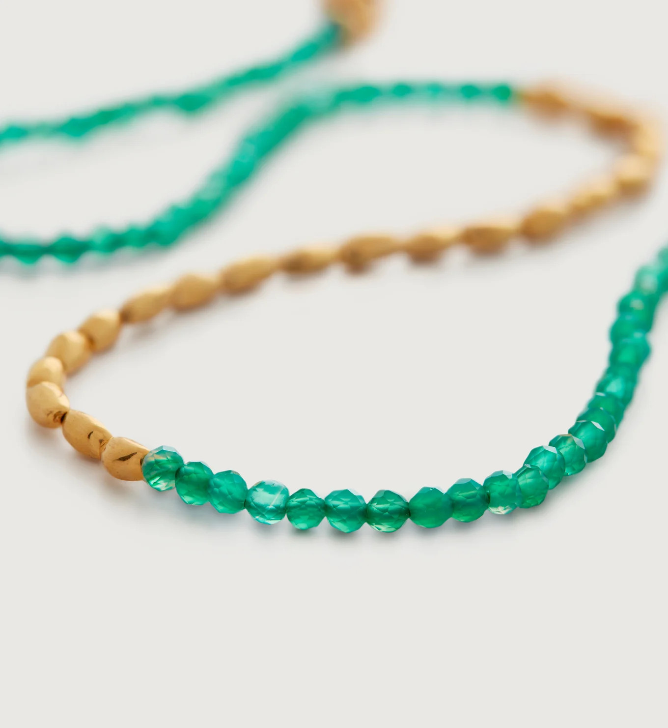 Mini Nugget Gemstone Beaded Necklace Adjustable 41-46cm/16-18" | Monica Vinader (Global)