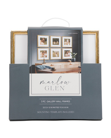 3pk 12x12 Matted To 8x8 Scooped Edge Wall Portrait Frame Set | TJ Maxx