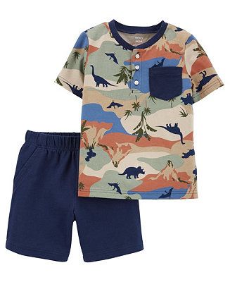 Carter's Baby Boys 2-Piece Dinosaur Jersey T-shirt and Shorts Set & Reviews - Sets & Outfits - Ki... | Macys (US)