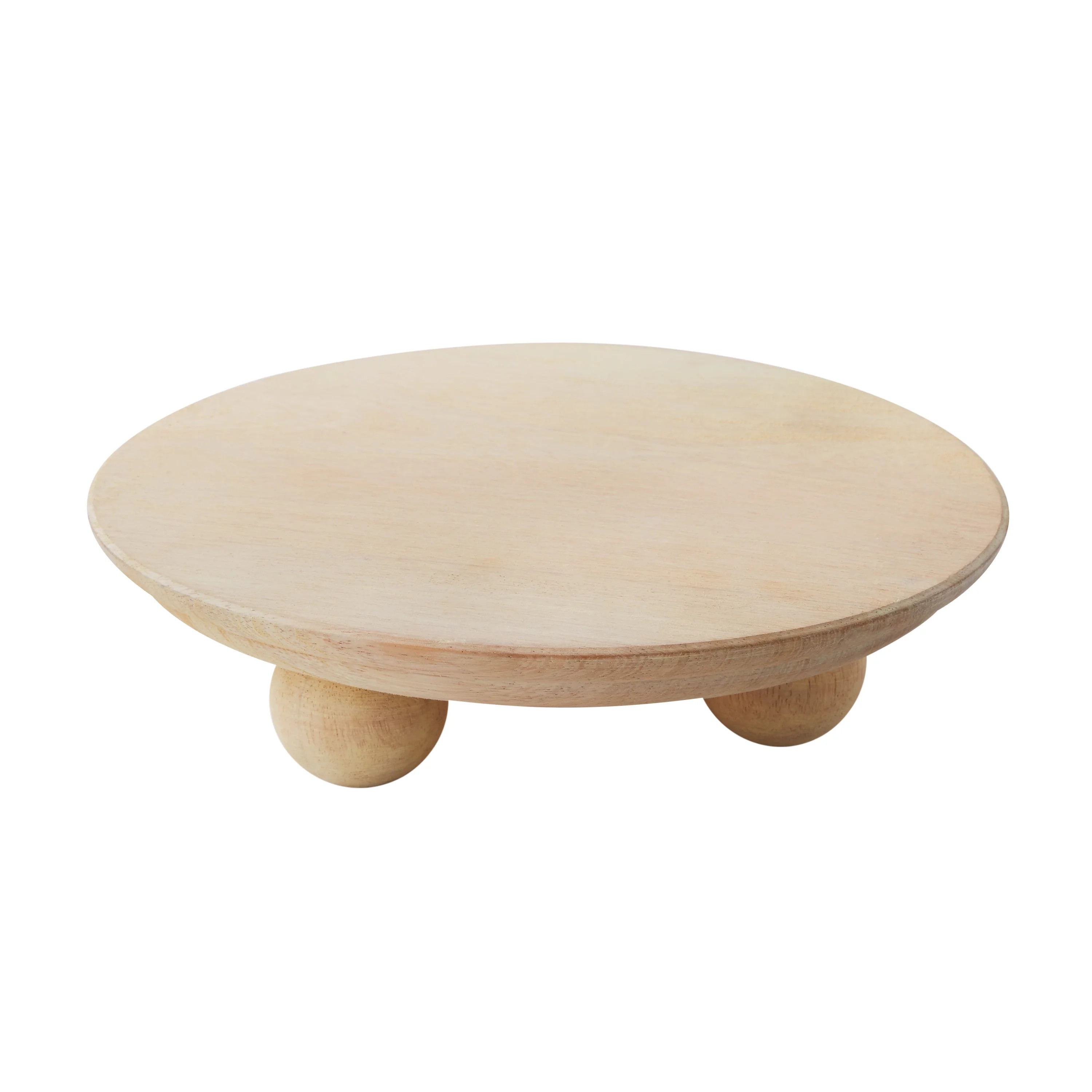 Better Homes & Gardens Whitewash Mango Wood Footed Tray by Dave & Jenny Marrs | Walmart (US)