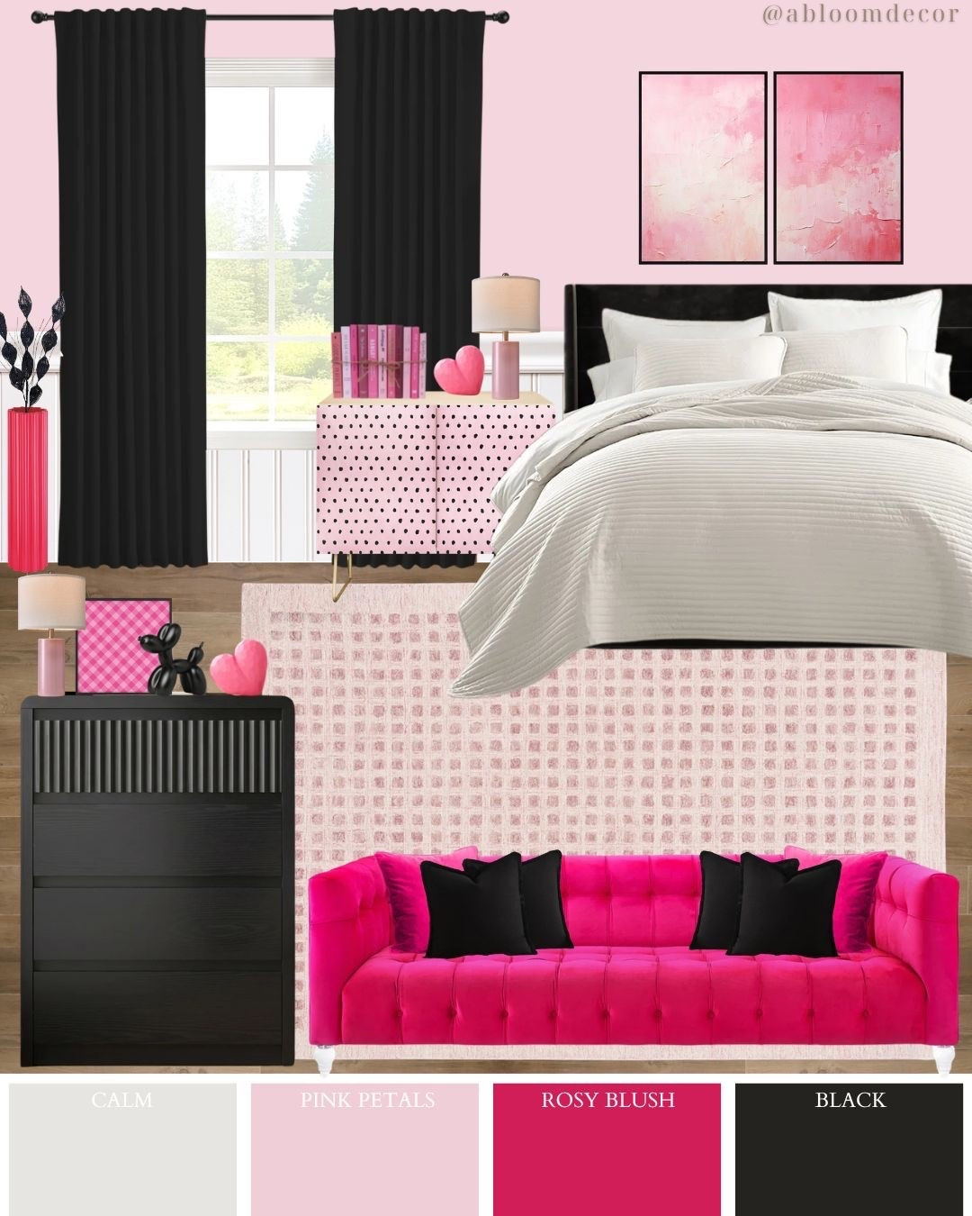 🖤💗 Black and Hot Pink Room Design

#LTKHome #LTKKids