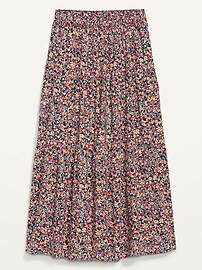 Tiered Floral-Print Maxi Skirt for Women | Old Navy (US)