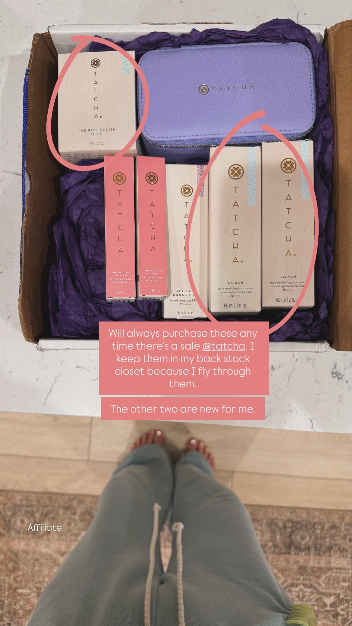 My @Tatcha order! I rebuy the Rice Polish and Silken Sunscreen over and over. Use FRIEND26 for 20% off!

#LTKmorningroutine #LTKSaleAlert #LTKBeauty