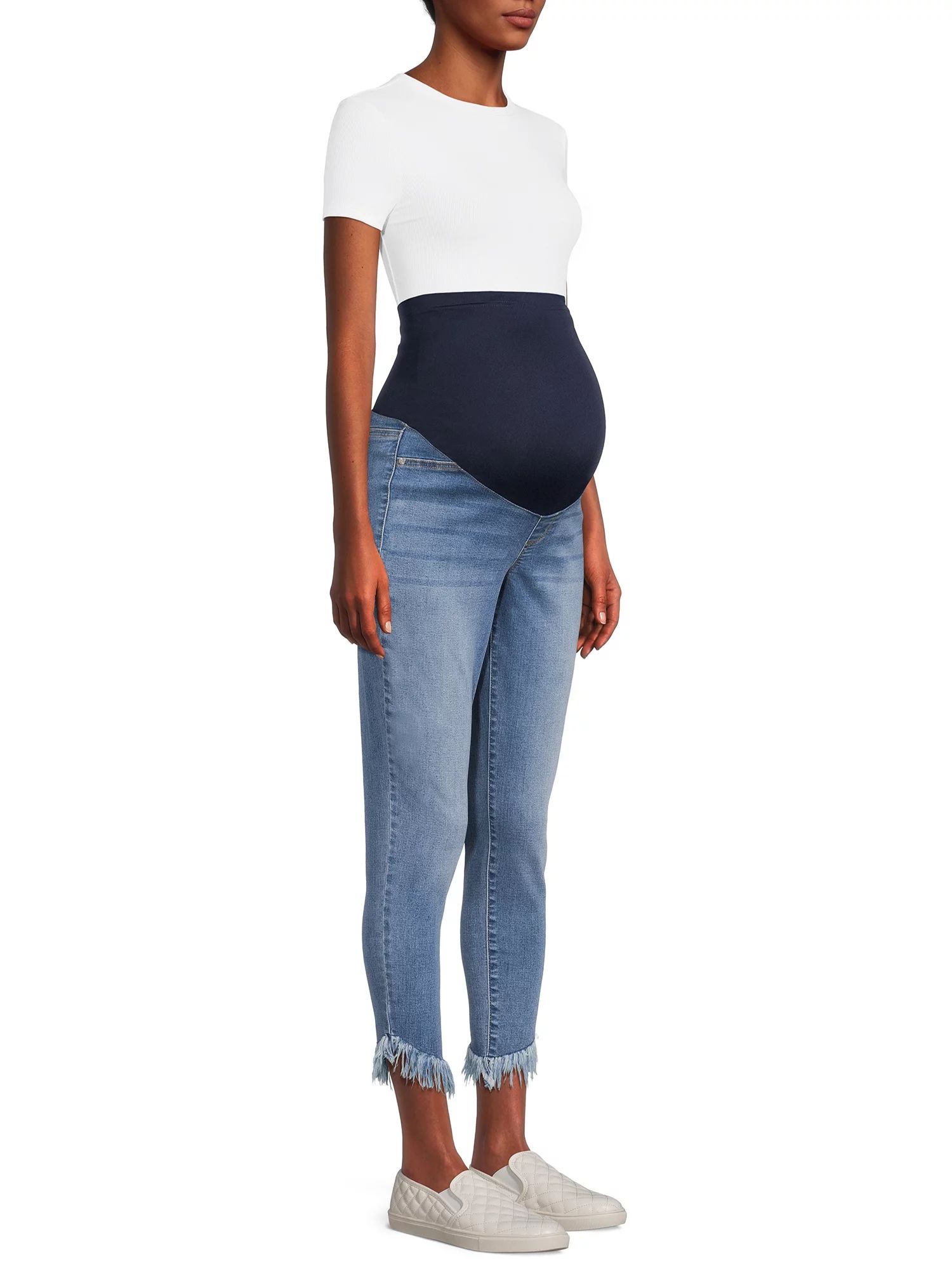 Sofia Jeans by Sofia Vergara Women’s Maternity Rosa Curvy Ankle Full Band Skinny Cha Cha Hem Je... | Walmart (US)