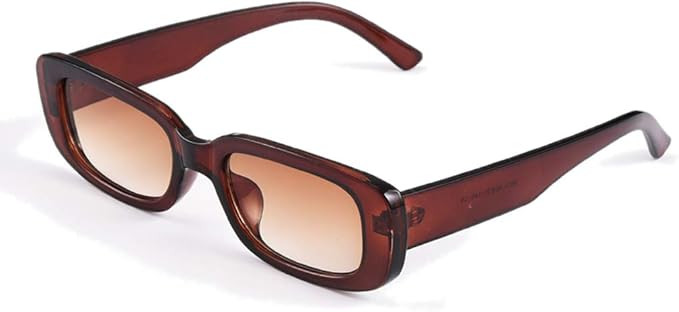 Long Keeper Small Rectangle Sunglasses Women UV 400 Retro Square Driving Glasses | Amazon (US)
