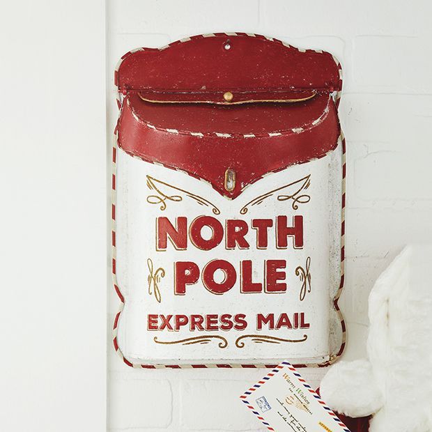 Embossed North Pole Mailbox | Antique Farm House