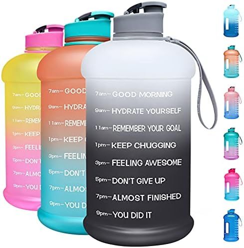 Venture Pal Motivational Water Bottle with Time Marker - 1 Gallon/ 128 Oz Reusable Water Jug with... | Amazon (US)